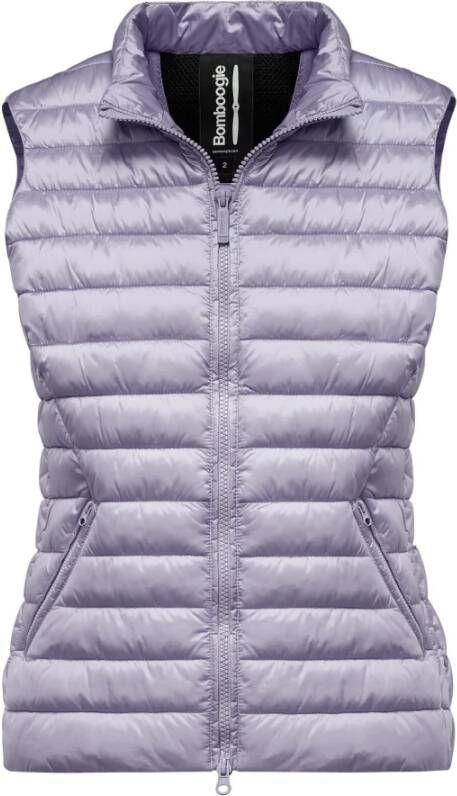 BomBoogie Korte Synthetische Gewatteerde Vest Purple Dames