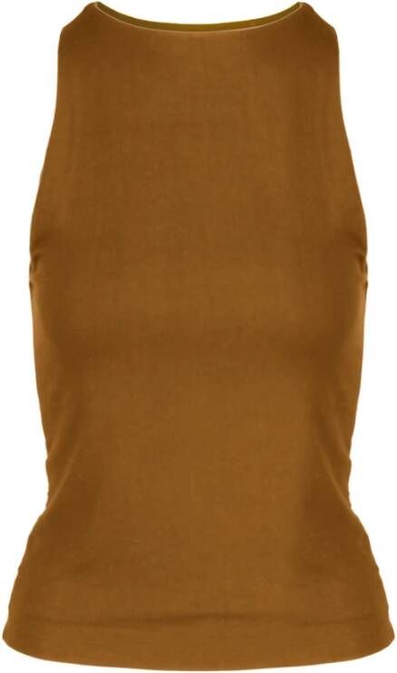 BomBoogie Stijlvolle Tanktop Brown Dames