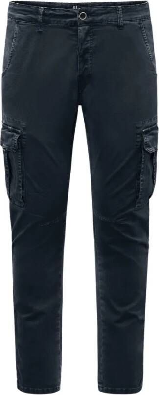 BomBoogie Slim Fit Cargo Broek Blauw Heren