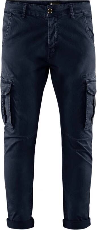 BomBoogie Slim Fit Cargo Broek Blauw Heren