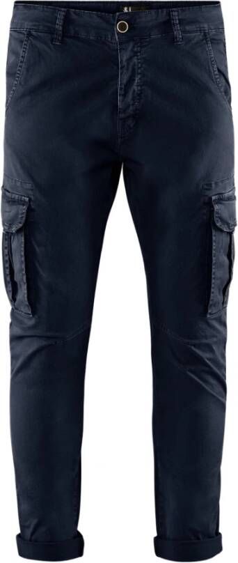 BomBoogie Slim Fit Cargo Trousers Blauw Heren