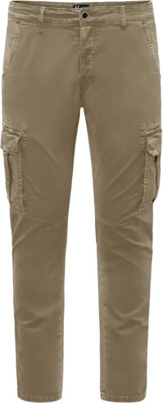 BomBoogie Slim Fit Cargo Broek Groen Heren