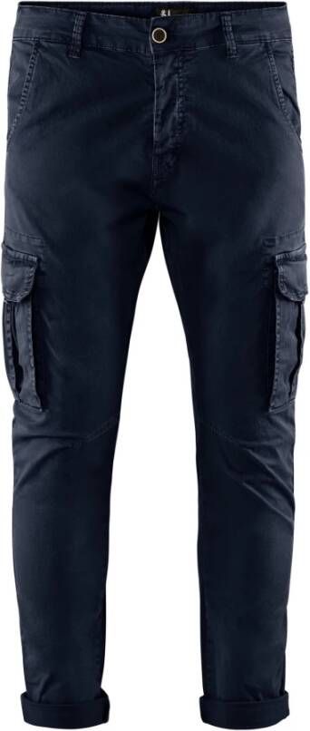 BomBoogie Slim Fit Cargo Trousers Blauw Heren