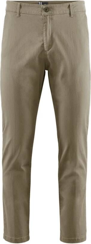 BomBoogie Slim Fit Chino Broek van Stretch Katoen Gabardine Beige Heren