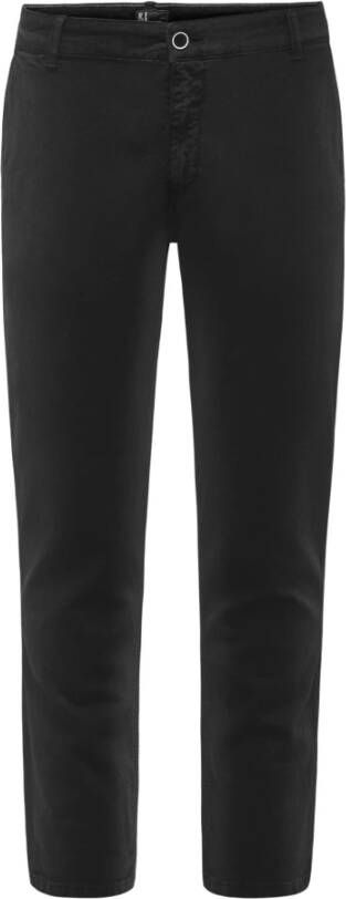 BomBoogie Slim Fit Chino Broek van Stretch Katoen Zwart Heren