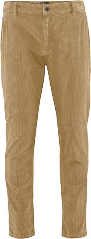BomBoogie Slim Fit Corduroy Chino Broek Beige Heren
