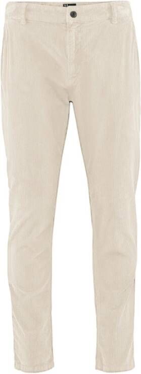 BomBoogie Slim Fit Corduroy Chino Broek Beige Heren
