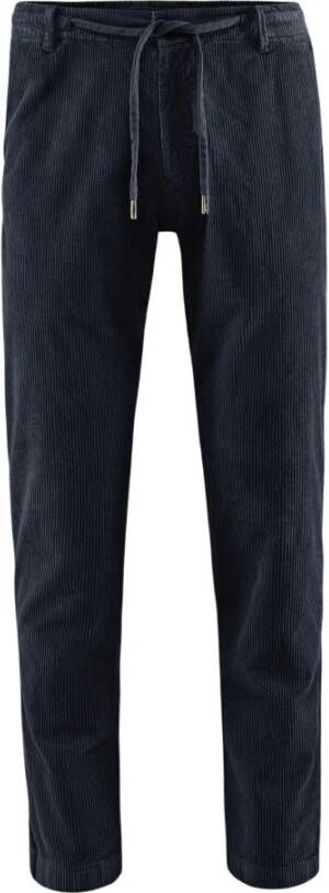 BomBoogie Slim-Fit Corduroy Chino Broek Blauw Heren