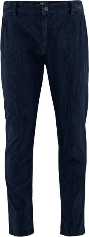 BomBoogie Slim Fit Corduroy Chino Broek Blauw Heren