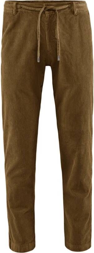 BomBoogie Slim-Fit Fluwelen Chino Broek met Koord Bruin Heren