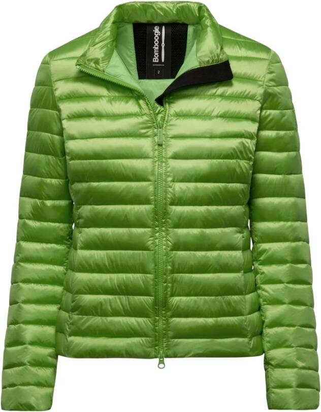 BomBoogie Slim-fit Nylon Jas met Synthetische Vulling Green Dames