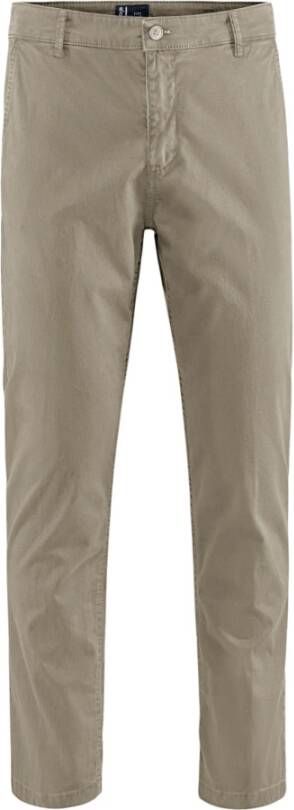 BomBoogie Slim Fit Stretch Katoenen Chino Broek Beige Heren