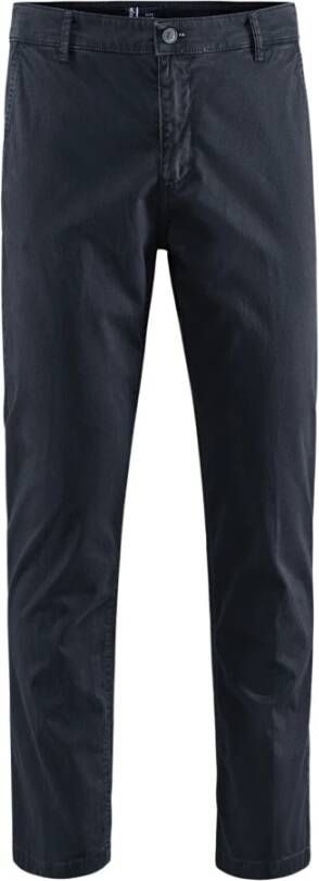 BomBoogie Slim Fit Stretch Katoenen Chino Broek Blauw Heren