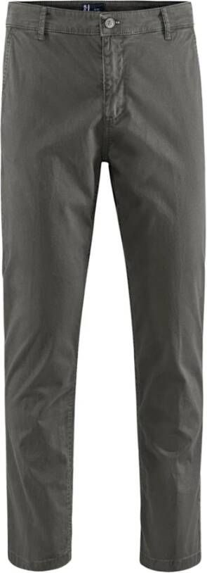 BomBoogie Slim Fit Stretch Katoenen Chino Broek Grijs Heren