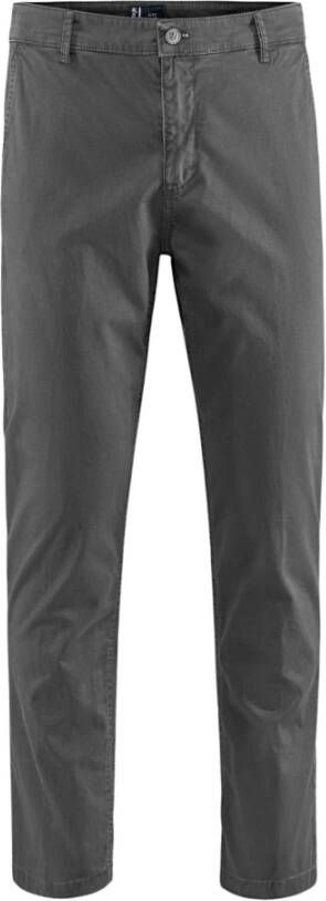 BomBoogie Slim Fit Stretch Katoenen Chino Broek Grijs Heren