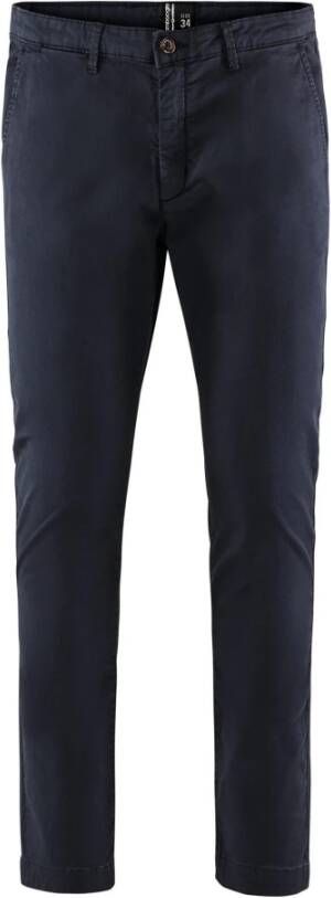 BomBoogie Slim Fit Chino Broek in Gabardine Blauw Heren