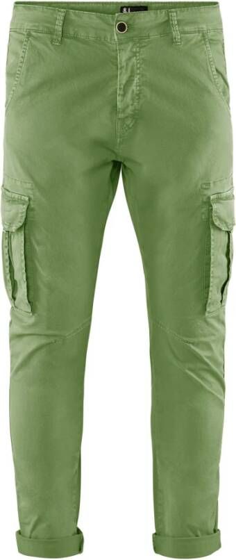 BomBoogie Slim Fit Cargo Broek Green Heren