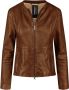 BomBoogie Slim-Fit Leren Jas Meesterwerk in Damesmode Bruin Dames - Thumbnail 1