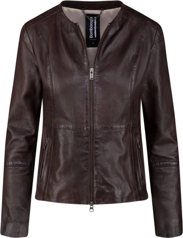 BomBoogie Soon Leather jacket Bruin Dames
