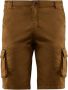 BomBoogie Stretch Gabardine Cargo Bermuda Shorts Bruin Heren - Thumbnail 1