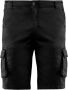 BomBoogie Cargo Bermuda Shorts in Stretch Gabardine Black Heren - Thumbnail 1
