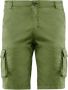 BomBoogie Cargo Shorts in Stretch Gabardine Green Heren - Thumbnail 1