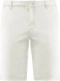 BomBoogie Stretch Gabardine Slim Fit Chino Bermuda Shorts White Heren - Thumbnail 1