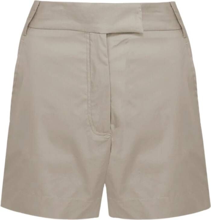 BomBoogie Stretch Katoen Satijnen Shorts Beige Dames