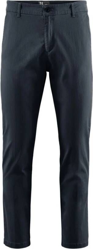 BomBoogie Stretch Katoenen Gabardine Chino Broek Blauw Heren