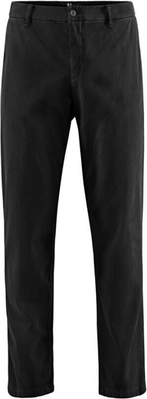 BomBoogie Stretch Katoenen Piqué Chino Broek Zwart Heren