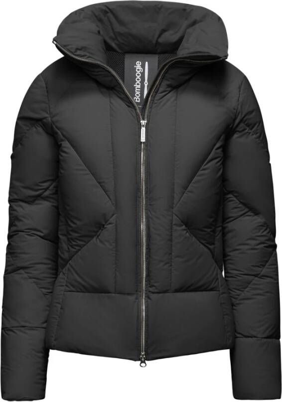 BomBoogie Stretch-Nylon donsjack met hoge kraag Grijs Dames
