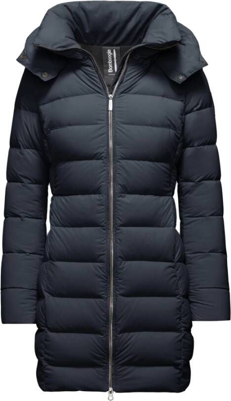 BomBoogie Stretch-Nylon Donsjas met Afneembare Capuchon Blauw Dames