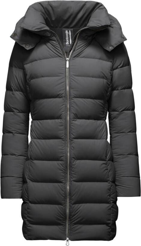 BomBoogie Stretch-Nylon Donsjas met Afneembare Capuchon Grijs Dames