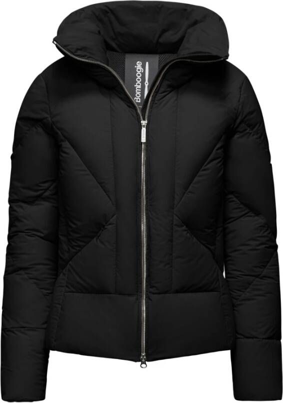 BomBoogie Stretch-Nylon Donsjas met hoge kraag Zwart Dames