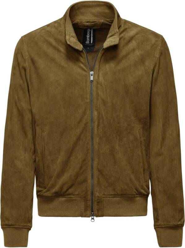 BomBoogie Suede Friz Bomberjack Geel Heren