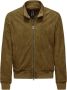 BomBoogie Suede Friz Bomberjack Geel Heren - Thumbnail 1