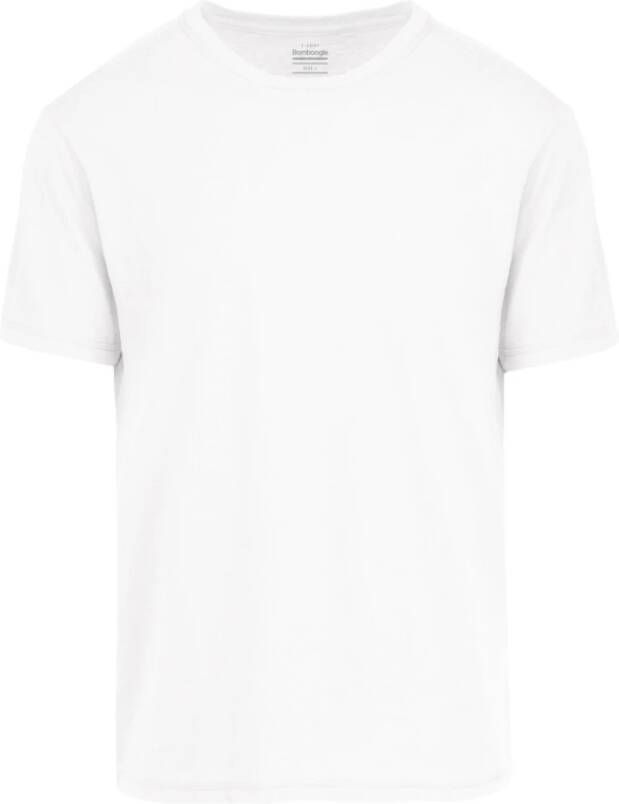 BomBoogie T-shirt Heren T-shirt met korte mouwen van linnen-katoenmix Blue White Heren