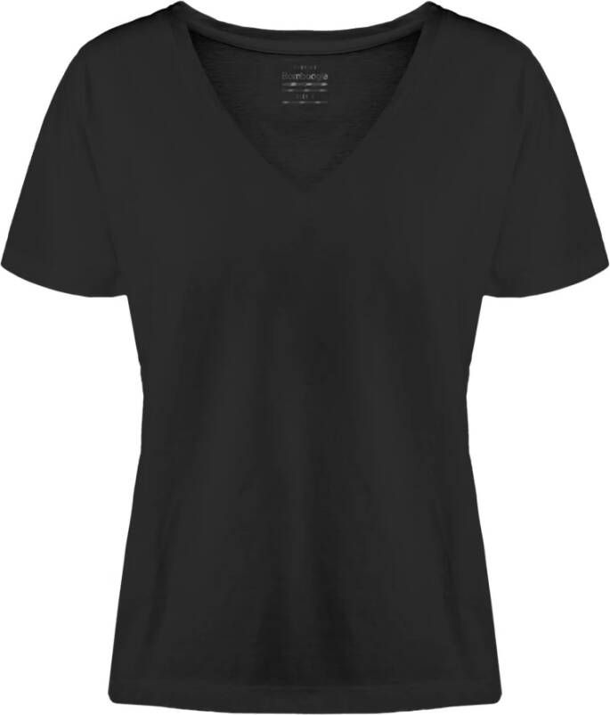 BomBoogie Kortemouw V-hals T-shirt Blue Green White Black Brown Dames