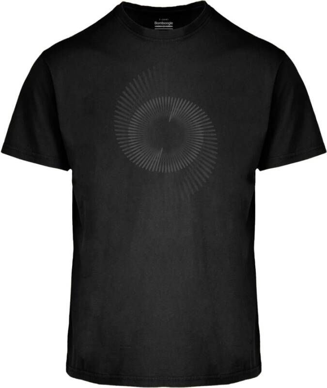 BomBoogie T-shirt met korte mouwen ronde halslijn en print van een bewegende propeller Crew-neck short-sleeved T-shirt with moving propeller print Green Black Blue Heren