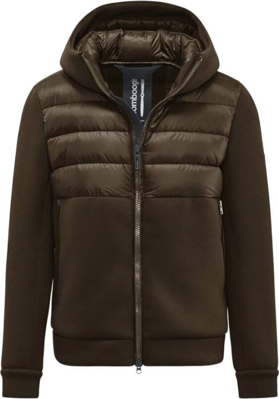 BomBoogie Turin Jack van twee materialen neopreen en nylon ripstop Bruin Heren
