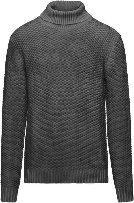 BomBoogie Turtleneck Sweater van katoen-wolmix Grijs Heren