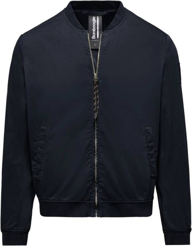 BomBoogie Katoenen ongevoerde bomberjack Blauw Heren