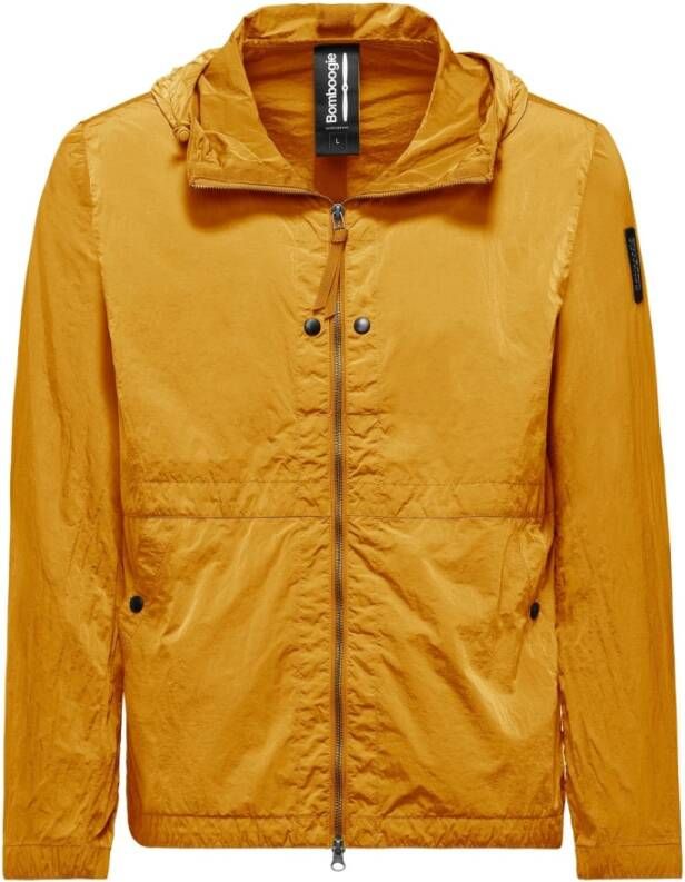 BomBoogie Unlined Jacket in Garment Dyed Nylon Oranje Heren