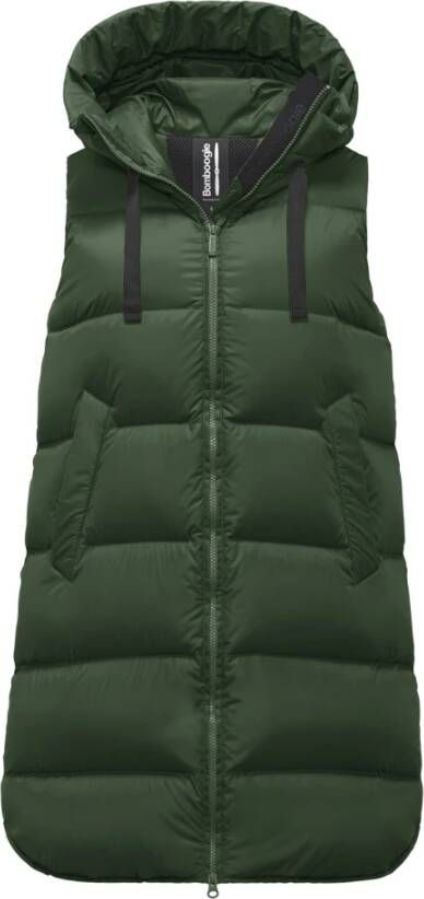 BomBoogie Venice Vest Dames donsvest van gerecycled nylon Groen Dames