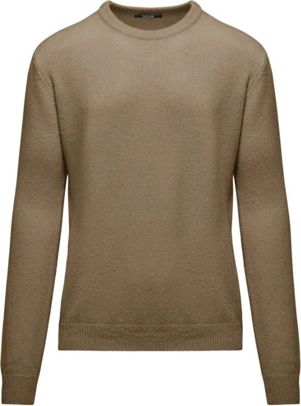 BomBoogie Warme Crew Neck Sweater van Wolmix Bruin Heren