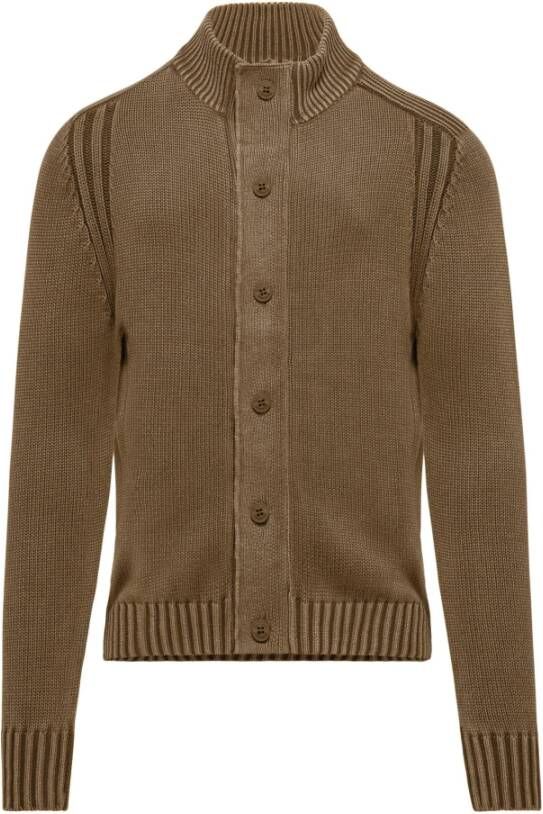 BomBoogie Warme Katoenen Cardigan voor Heren Bruin Heren