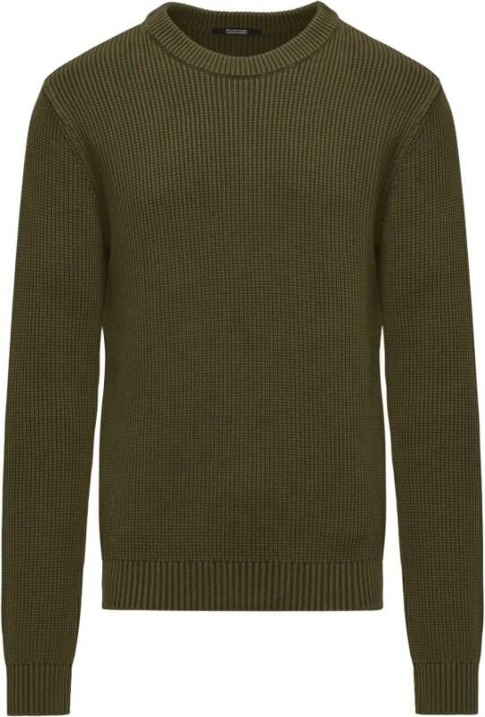 BomBoogie Warme Katoenen Crew Neck Sweater Groen Heren