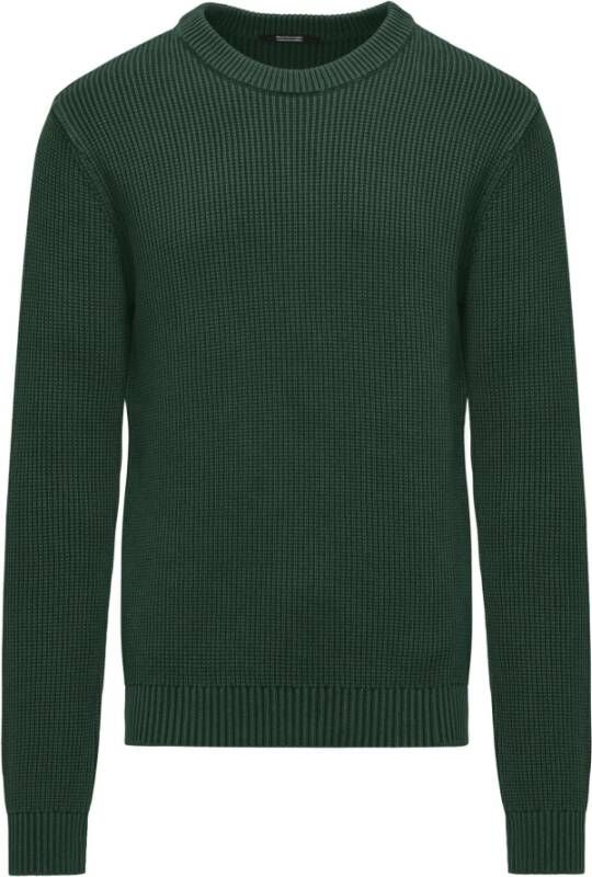 BomBoogie Warme Katoenen Crew Neck Sweater Groen Heren