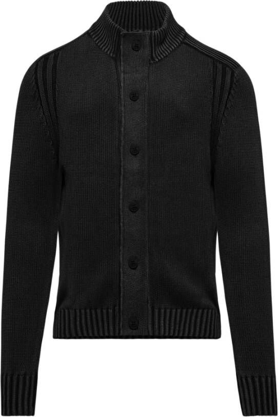 BomBoogie Warme Mock-neck Katoenen Vest Zwart Heren