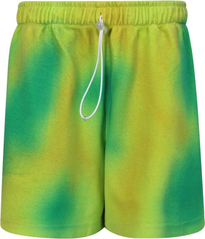 Bonsai Groene Tie Dye Shorts voor Heren Groen Heren